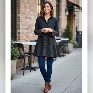 Wild Fable Black Button-Down Shirt